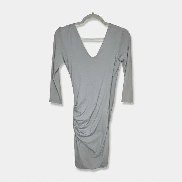 STANDARD JAMES PERSE Faux Wrap Dress Size 2 (Medium Equivalent) Gray Color - Picture 3 of 3